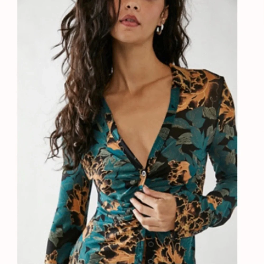 Free People Lucky Shirtee Blouse - Picture 2 of 6